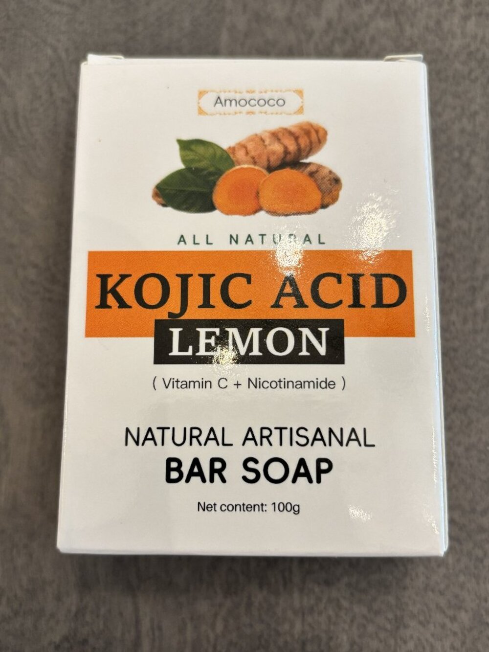 Kojic acid bar soap lemon scent (2 bars included) NEW